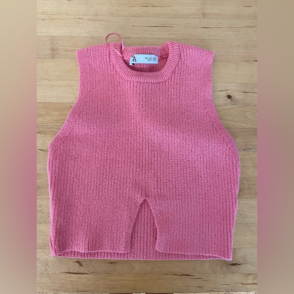 Zara pink knit top size S